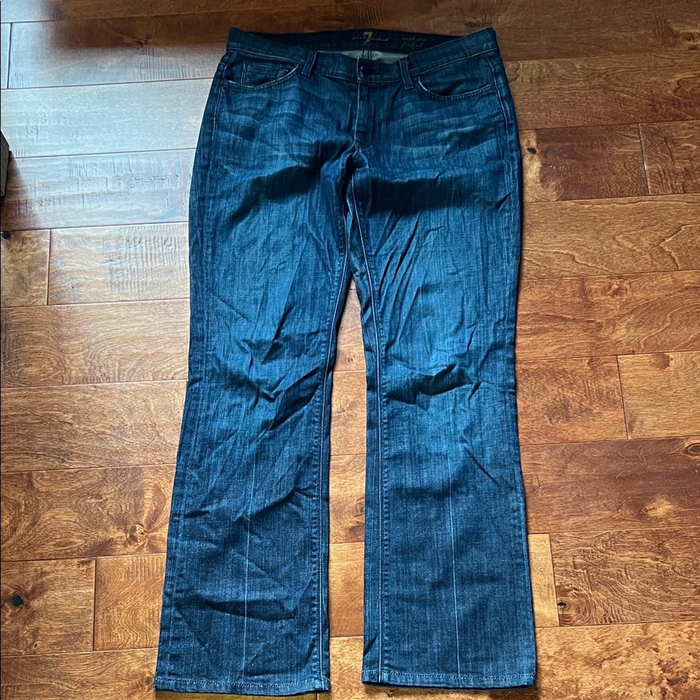 7 For All Mankind Women’s Dark Blue Boot Cut Jeans